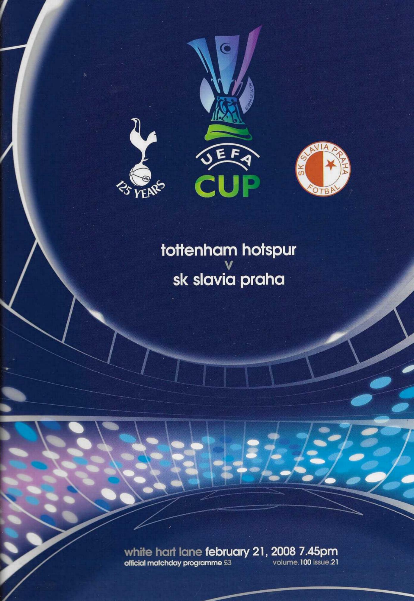 2007/08 UEFA CUP - TOTTENHAM HOTSPUR v SLAVIA PRAGUE